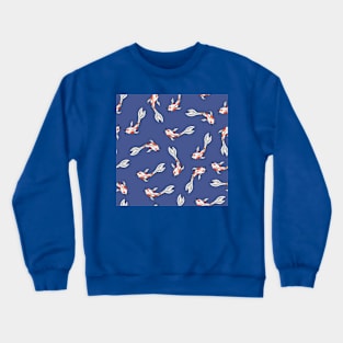 Koi Carps Cartoon Fashion Background Pattern Seamless Crewneck Sweatshirt